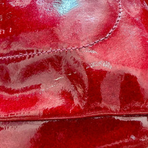 Mazzini shoulder bag used, red patent leather