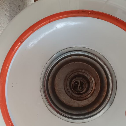 Vintage orange pendant ceiling light used