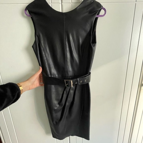 Zara leather dress black like new, size -  15,00 - Vendora.cy