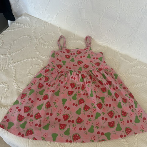 Boboli summer dress for girls 3-4 years like new, pink with fruits