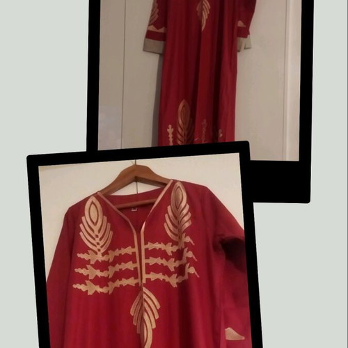 No Limit long boho dress like new, burgundy red with multicolor pattern