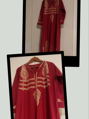 No Limit long boho dress like new, burgundy red with multicolor pattern