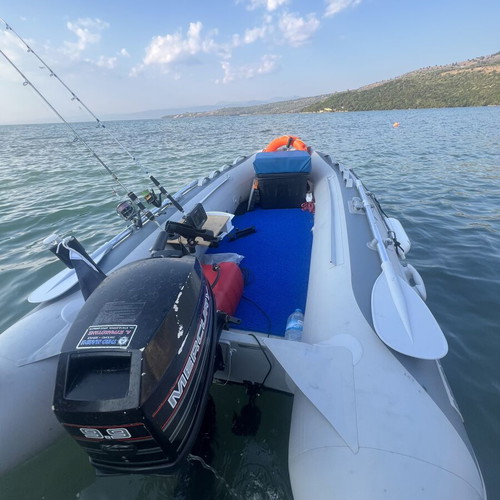 Neptune 330 inflatable boat with Mercury 9.9 outboard motor