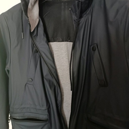 Long Black Jacket New, Size L, Waterproof Unisex