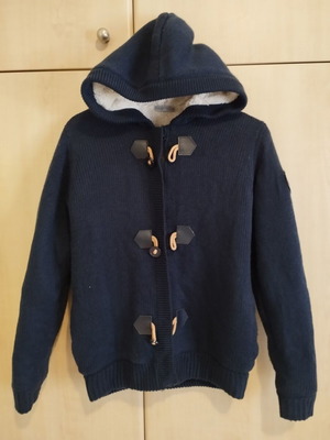 Πλεκτή ζακέτα Alouette μεταχειρισμένη με επένδυση Sherpa και κουκούλα, μέγεθος 14