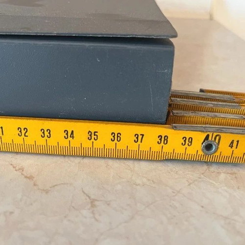 Briefcase plastic, like new, gray, size 38x27x4 cm
