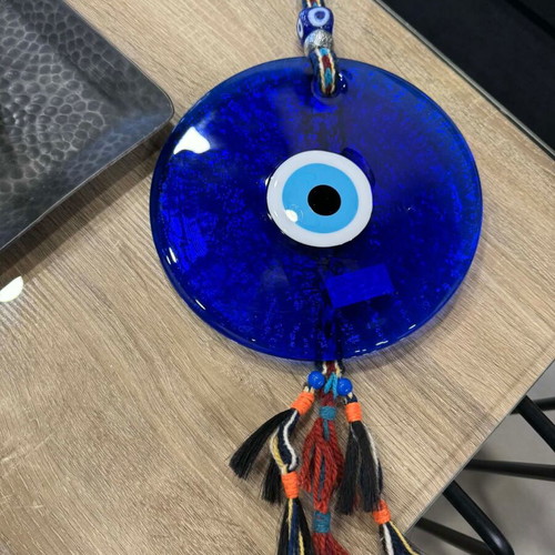 Large glass eye hanging good luck charm new 20 cm