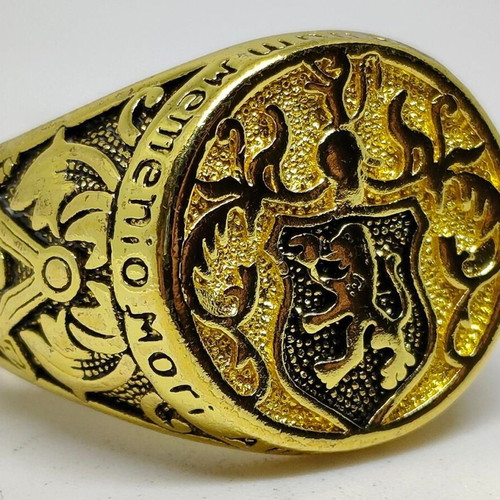 Monarch Men's Ring 18K gold plated, like new