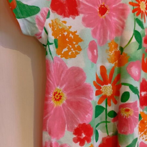 Zara colorful cotton blouse used, relaxed fit
