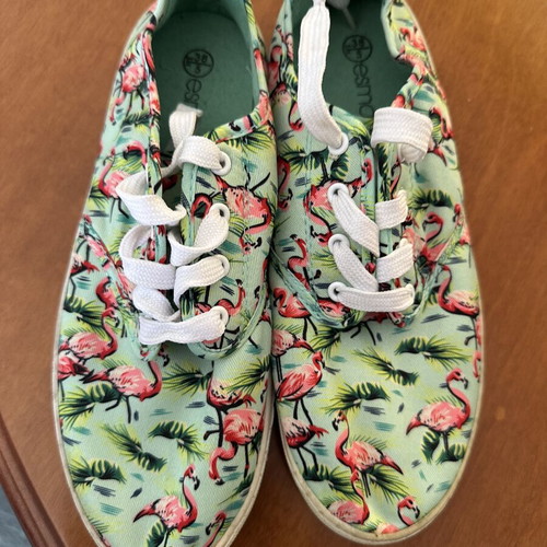 Esmara women's summer shoes with flamingo design new, size 38-39