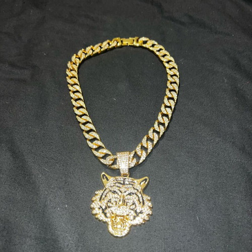 Chains Tiger gold jewelry new with diamonds