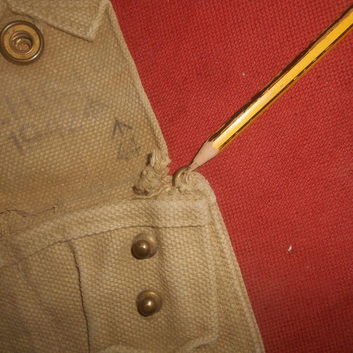English Canvas Pouches for Lee-Enfield Cartridges used, set of 2, 1942 WWII