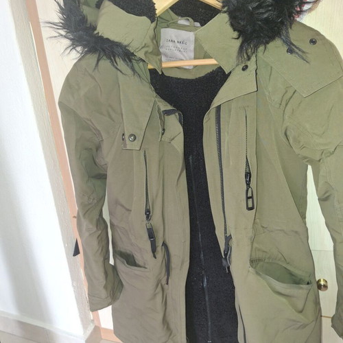 Zara jacket, green, size S