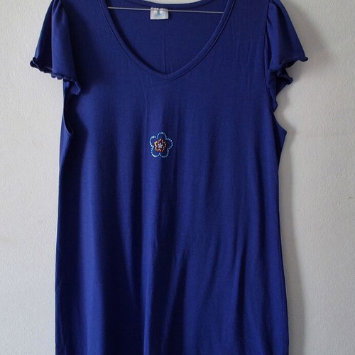 Lanes Homewear blue mini dress, size Large