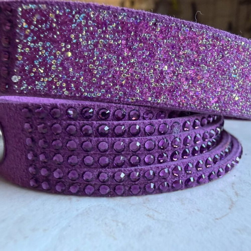 Swarovski Slake Duo PurpleSoft Wrap bracelet like new, purple