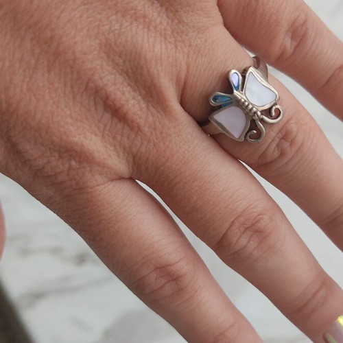 Silver butterfly ring new