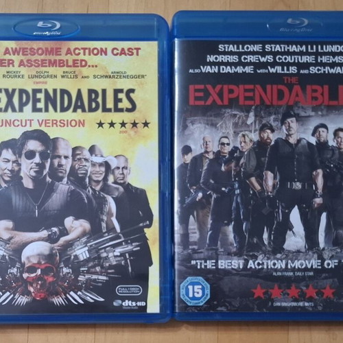 The Expendables 1+2 Blu-ray set with English subtitles