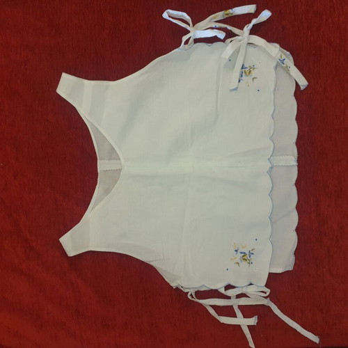Handmade cotton crop top with side ties, adjustable size, new
