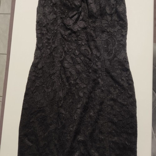Mini dress black strapless lace like new