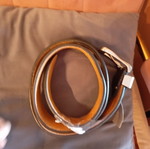 Men's genuine leather belt new, 105 cm, black