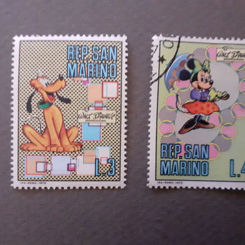 San Marino Walt Disney stamp set 7 pcs, like new