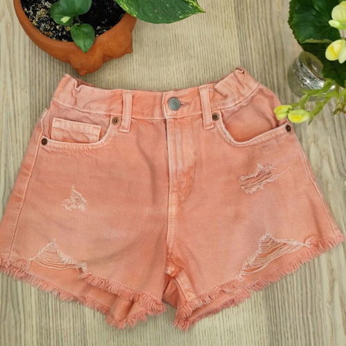 Zara denim shorts like new, pink, age 8-9 years