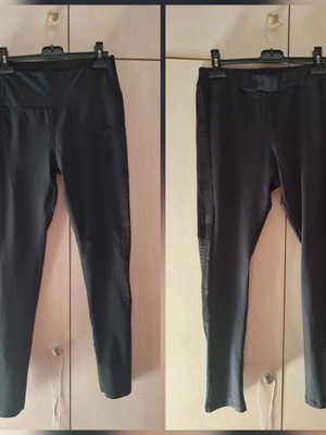 Sports leggings pack of 2 medium black with mesh details, like new