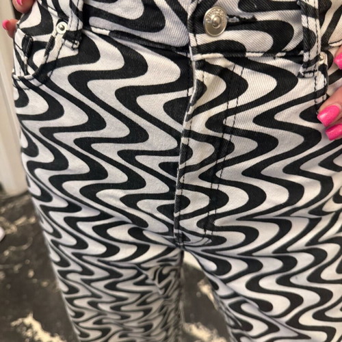 H&M jeans white-black size S like new