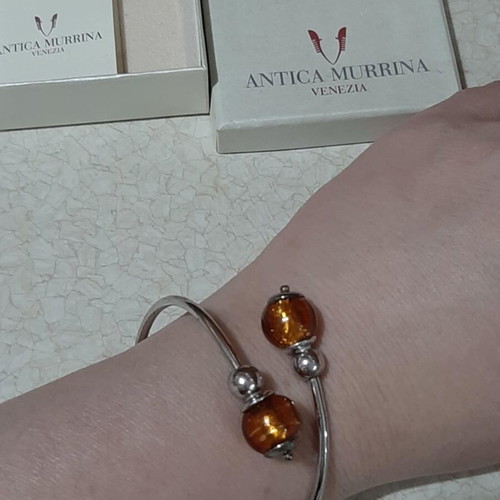 Antica Murrina Venezia Silver 925 Bracelet with Murano Glass New
