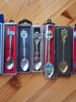 Set of 7 collector spoons from Holland, Germany, Turkey, Russia, Spain