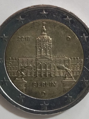 Επετειακό δίευρο Γερμανίας 2018 Berlin μεταχειρισμένο, Münze D