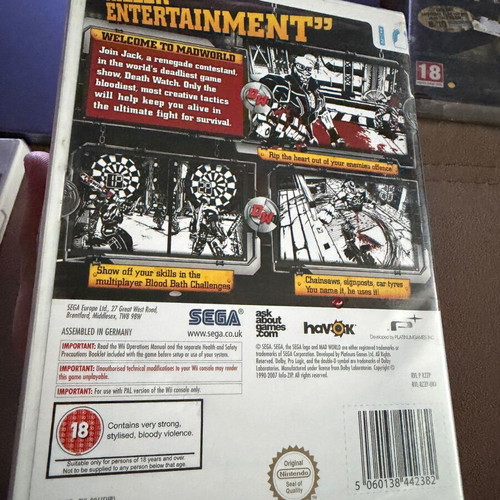 MadWorld Nintendo Wii game new, sealed