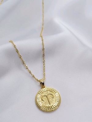 Zodiac Aries Necklace new, 18K gold plated