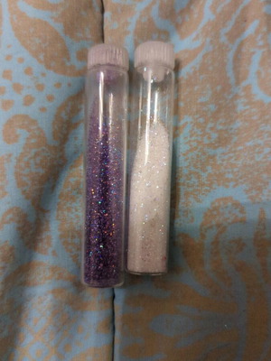 Nail glitter used, set of 2 colors