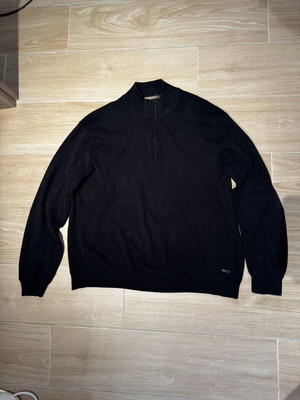 Double men's sweater used, size 3XL, dark blue, 100% cotton