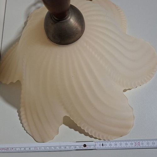 Vintage hanging lamp made of semi-transparent glass, like new