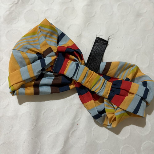 ZARA hairband with elastic, striped design