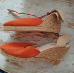 Espadrilles orange with heel new