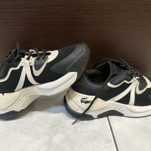 Lacoste athletic shoes like new, size 37, black and white