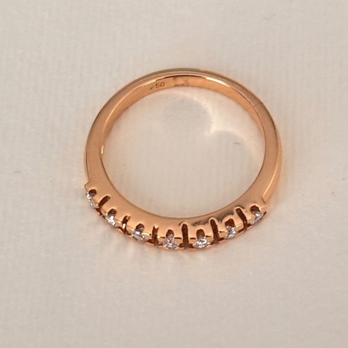 Half-Eternity Ring Rose Gold K18 with Diamonds like new