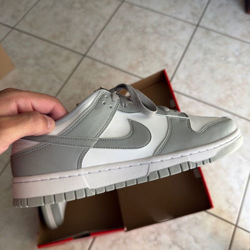 Nike Dunk Low women's size 42.5 new, white and grey sneakers