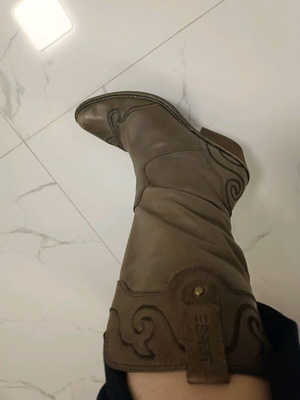 Esprit ботуши като ново, естествена кожа, номер 40, кафяви, western