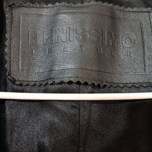 Benissimo women's leather coat like new, black, size XL