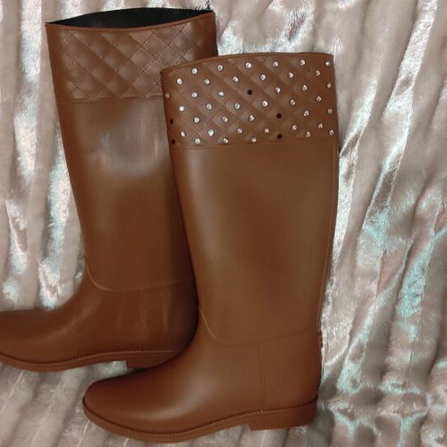 Brown galoshes new, knee-length, size 39