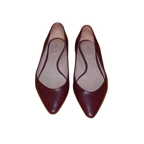 Chloé leather flats size 38, burgundy