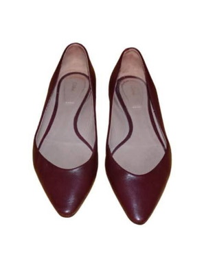 Chloé leather flats size 38, burgundy