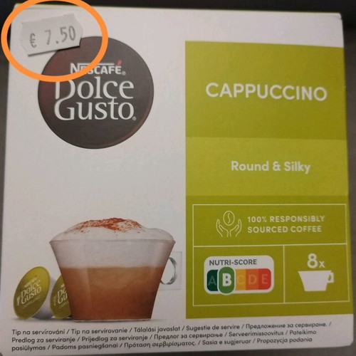 Capsules for CAPUCCINO new with small tear in packaging