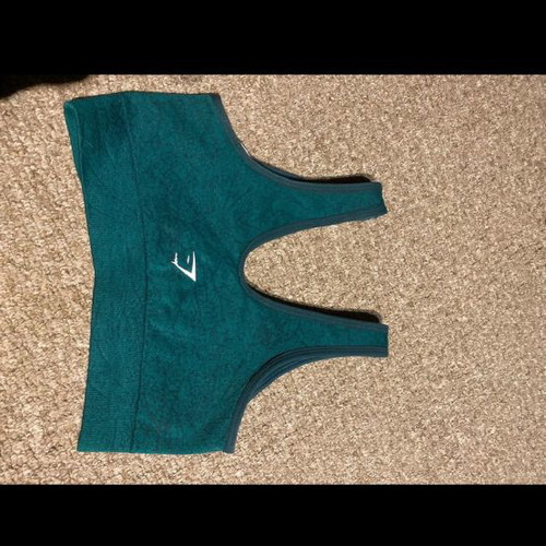 Gymsark sports set green like new, sports bra Xs, leggings M
