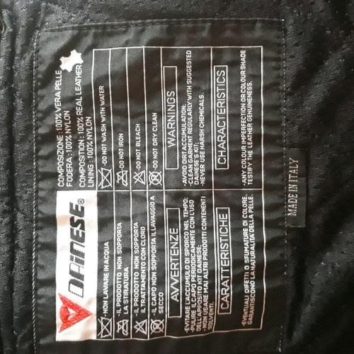Dainese leather jacket used, size 50, with protectors