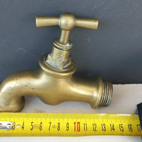 Bronze faucet used, antique retro large size c. 1930